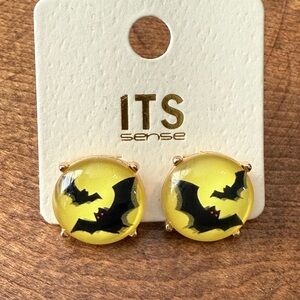 Yellow Bat Stud Earrings